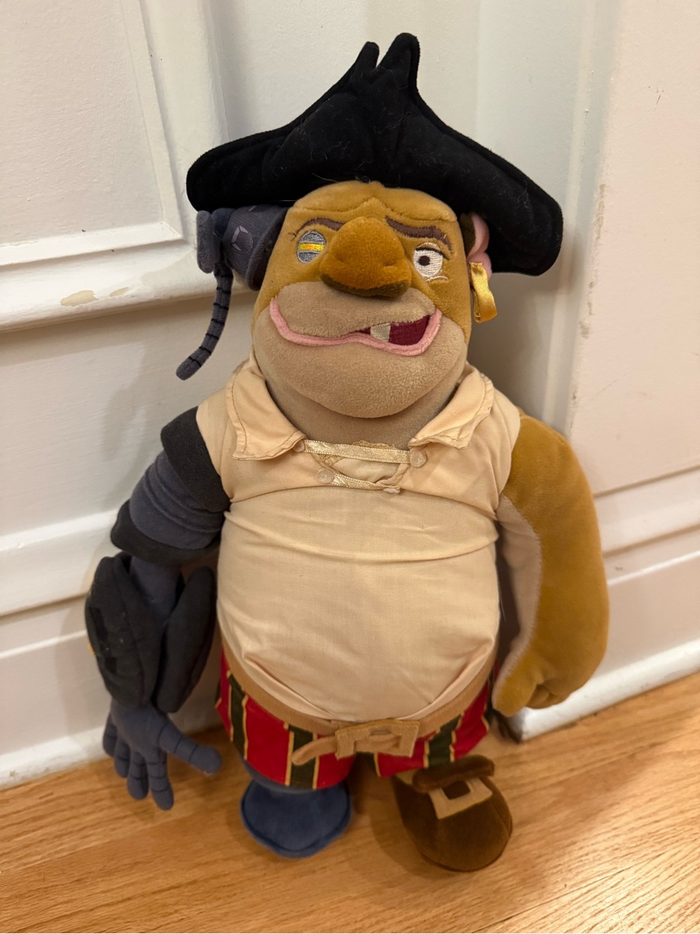 Rare Vintage Disney Long John Silver 16” Plush